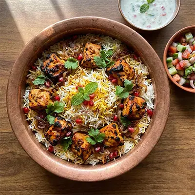 chicken tikka biryani